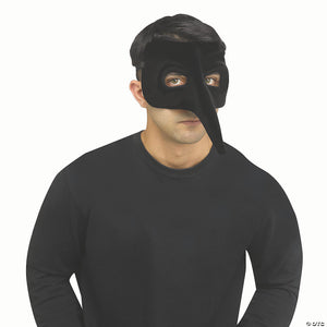 adults black velvet venetian raven half mask one size~fw93245
