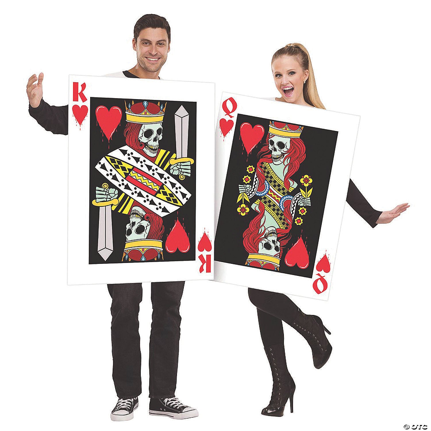 adults king and queen of hearts couples costumes~fw131814