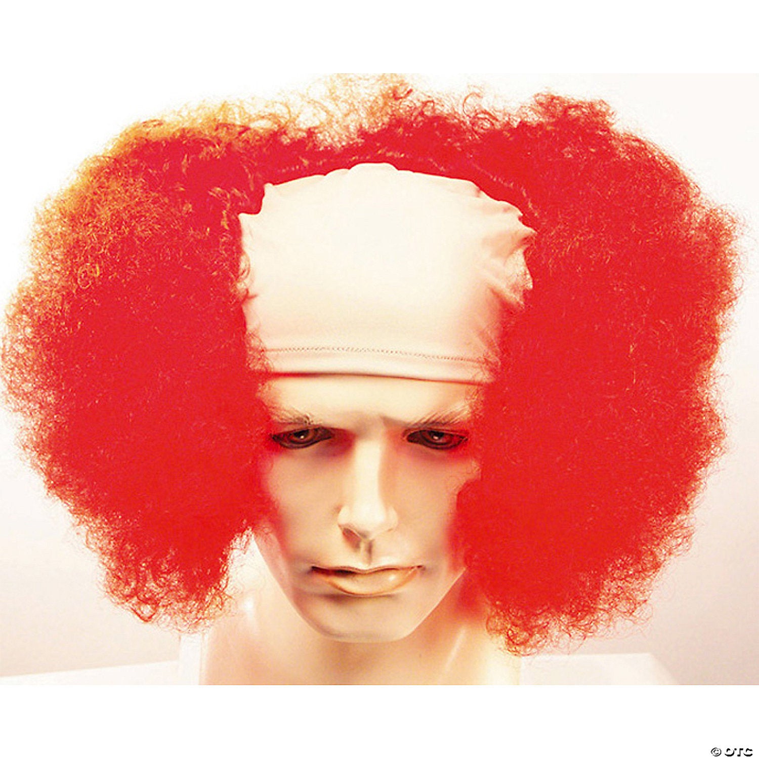 adults red bald curly clown wig~lw72rd