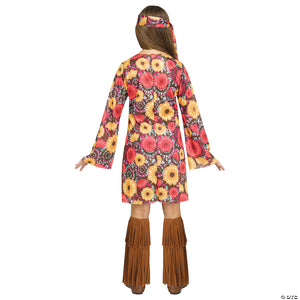 kids flower power hippie costume medium 8 10~fw127332md-a02