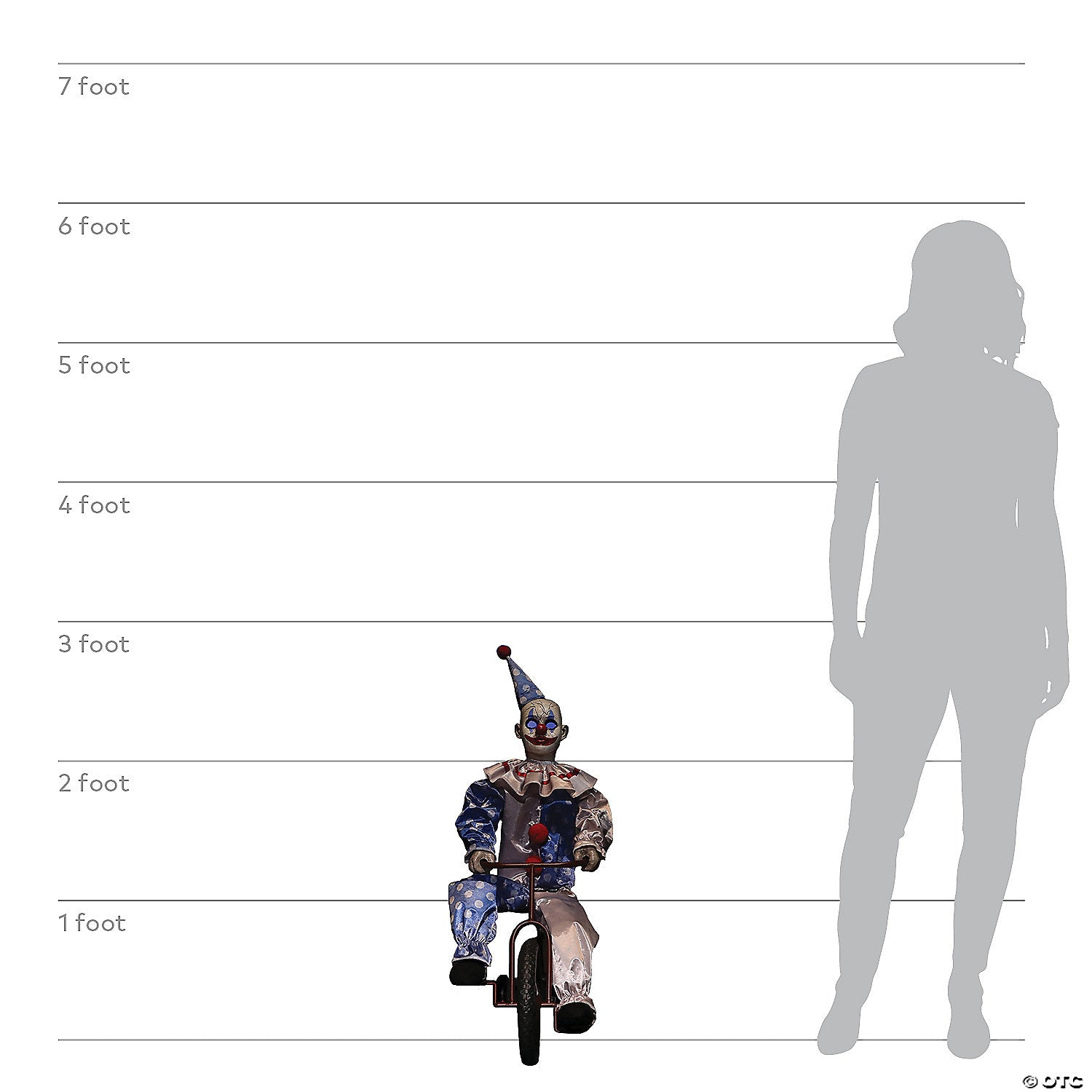 32 animated tricycle clown doll halloween decoration~mr123908-a06