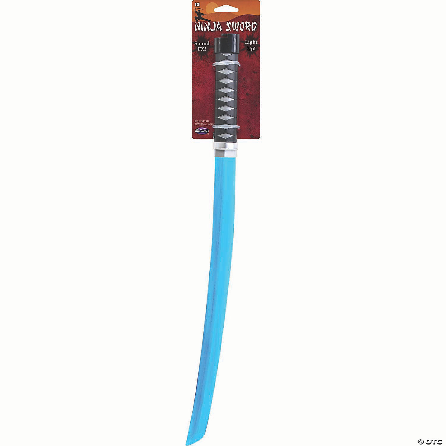 22 light up blue plastic ninja sword with sound fx costume accessory~fw96990b