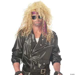 adults blonde heavy metal rocker wig~cc70544bde