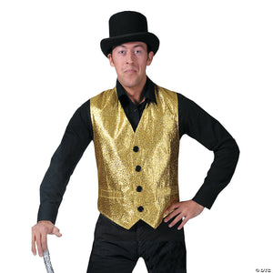 men& 8217 s gold vest costume small~ff781853