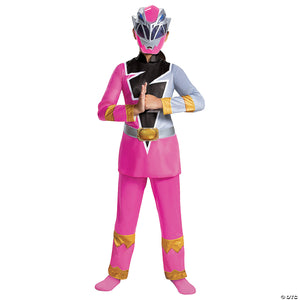 girl s deluxe mighty morphin power rangers pink ranger dino fury costume large~dg115909g-a02
