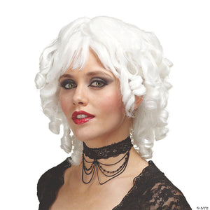 adults white curly short wig~mr177163