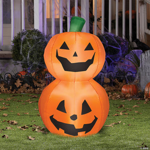 42 blow up inflatable pumpkin stack with built in led lights outdoor yard decoration~ss58231g-a02