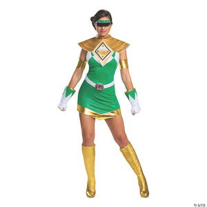 women s deluxe mighty morphin green ranger costume medium~dg104889b