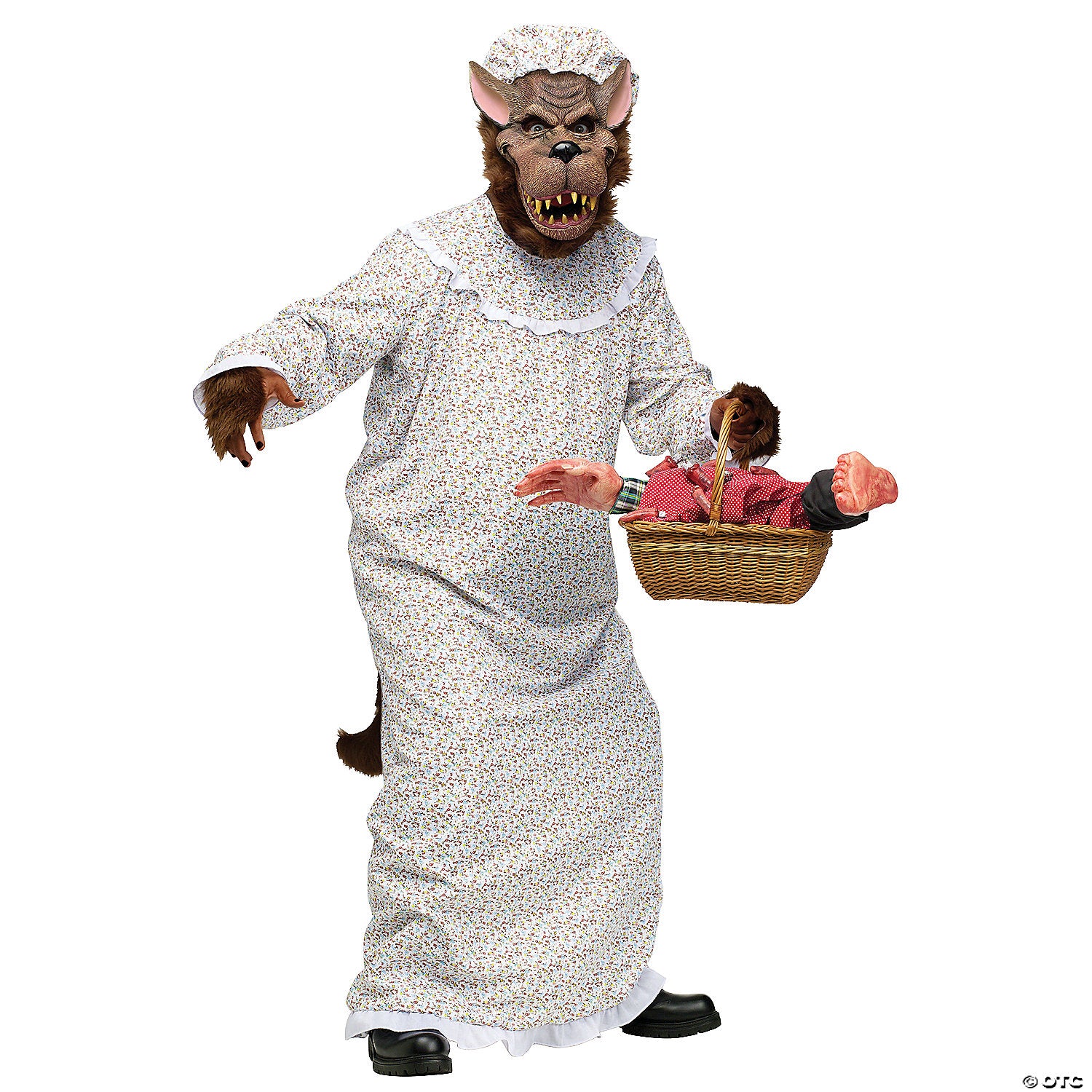 adults plus size big bad granny wolf costume~fw130945