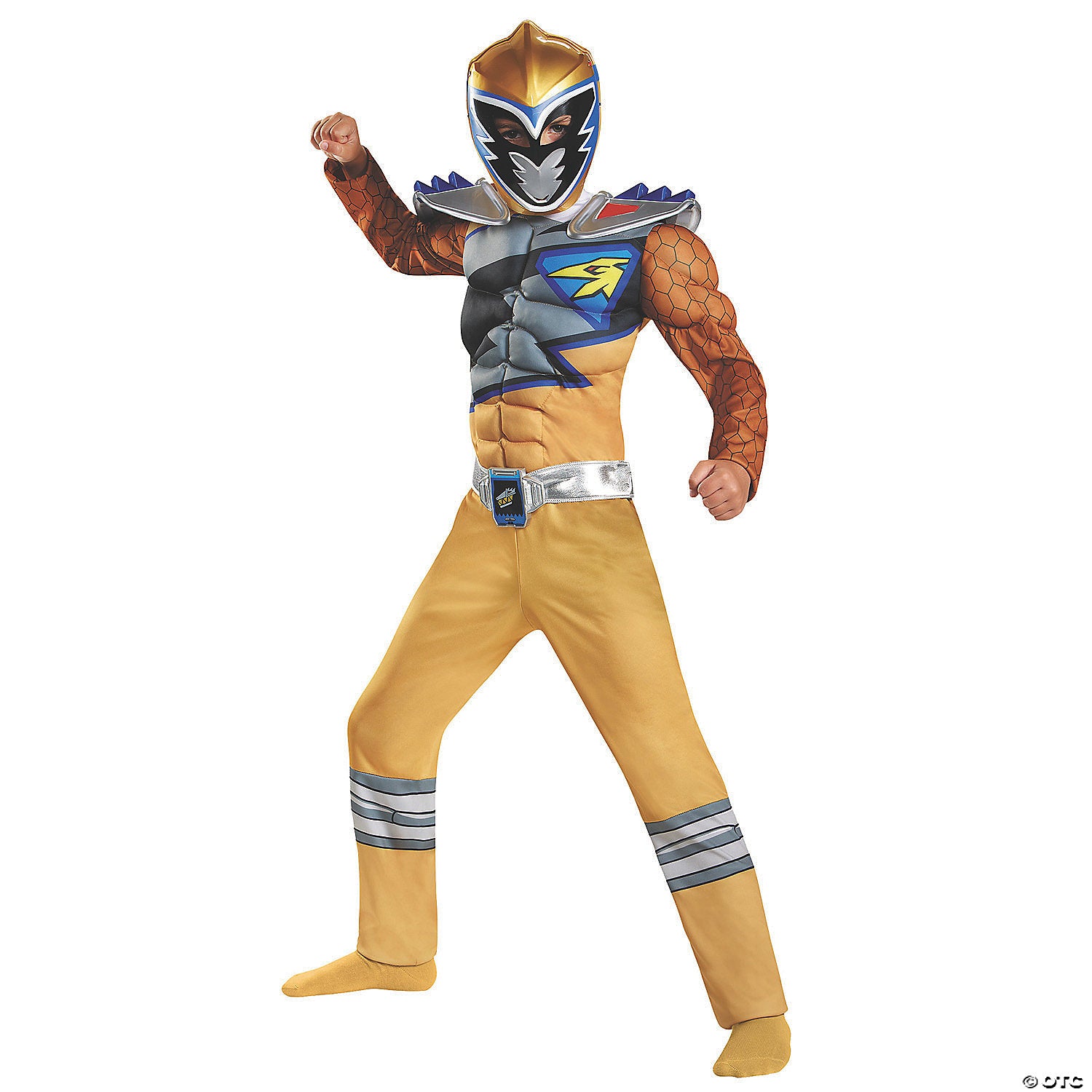 boy s deluxe power rangers dino gold ranger costume small~dg82789l