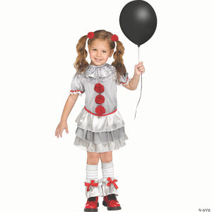 toddler red white & gray polyester carnevil clown extra large 4 6~fw119321xl