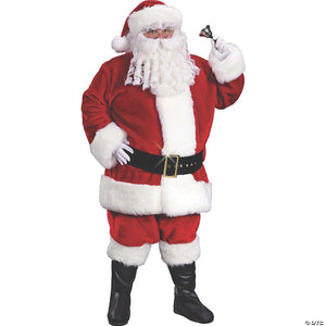 men s plus size plush crimson santa suit costume 2xl~fw7543