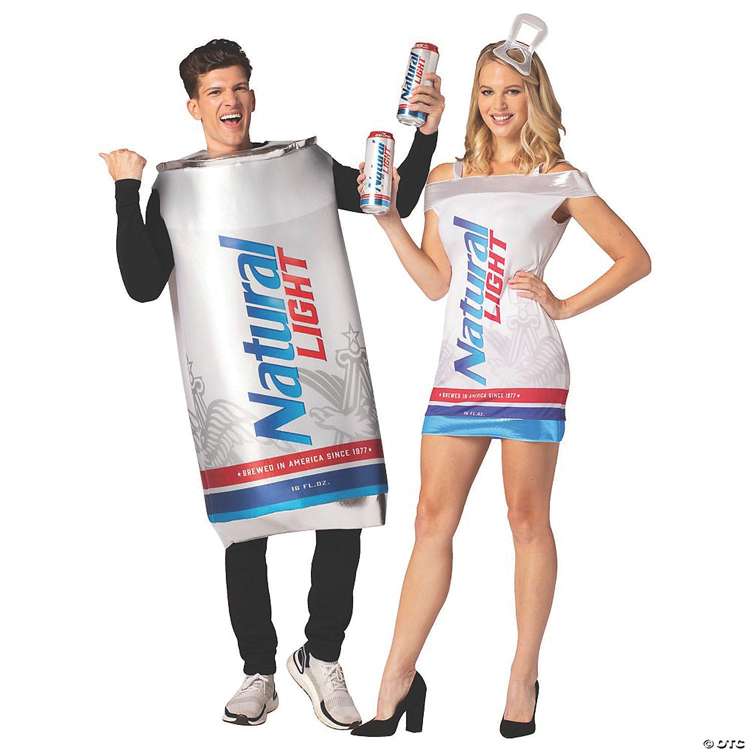 adults natural light beer couple costumes~gc10173