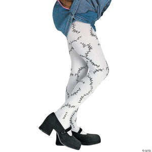 kids stitched white pantyhose~dg14392