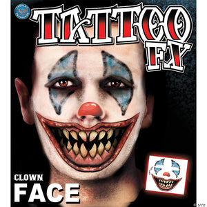 clown face tattoo~dffc506