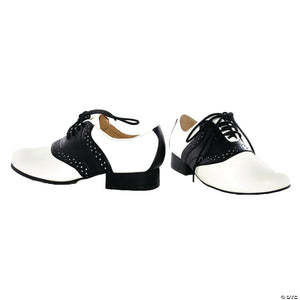 women s black & white saddle shoes small~ha64bwsm