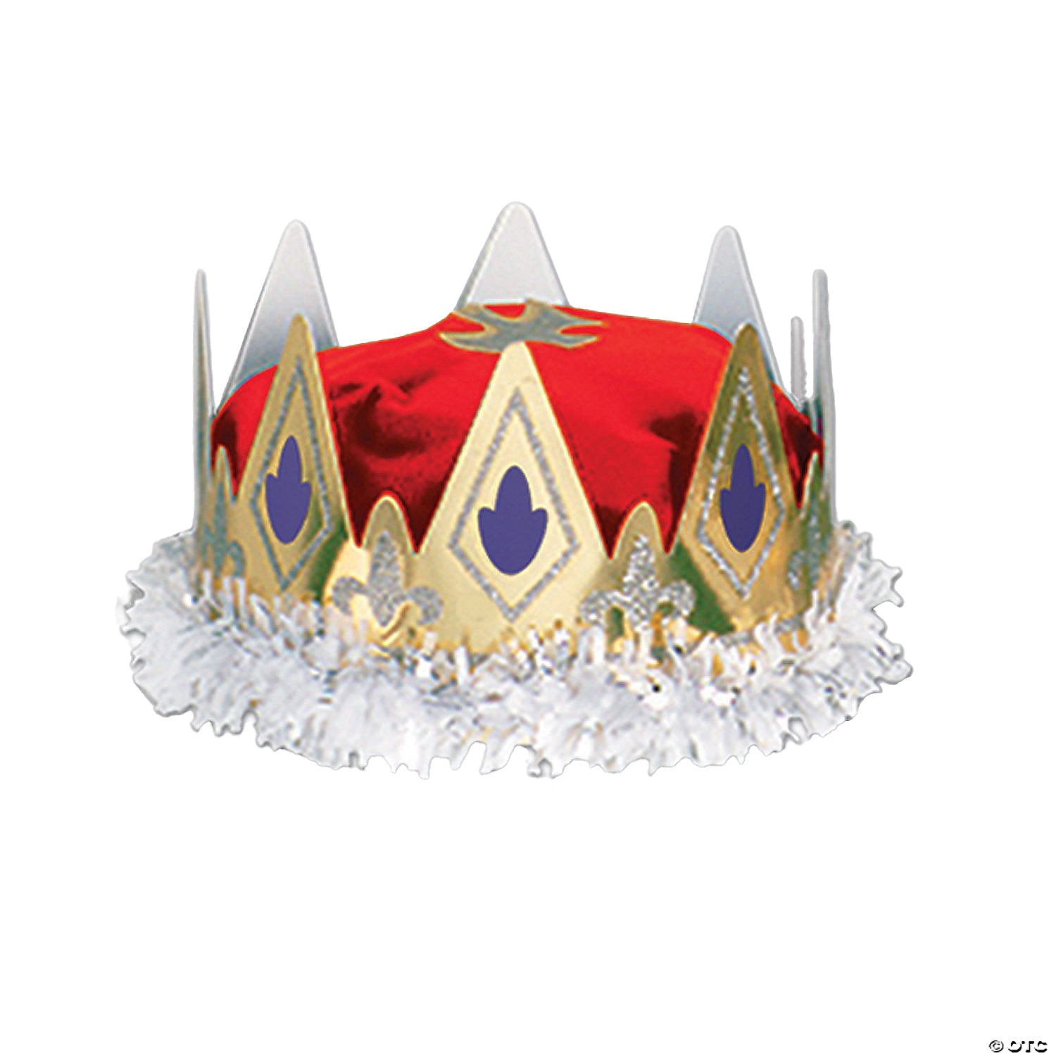 adults red regal royalty queen& 8217 s paper crown~gb25rd