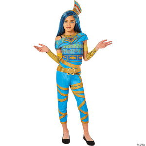 kids monster high& 8482 blue & gold cleo de nile costume medium 7 8~fw106292m