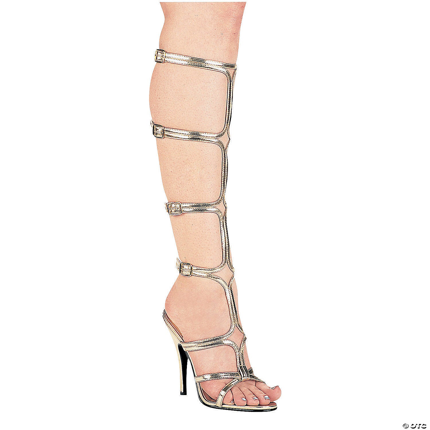 gold sexy strap up shoes size 8~ha126gd8
