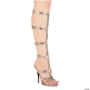 gold sexy strap up shoes size 8~ha126gd8