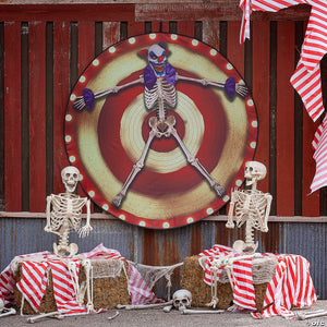 4 clown skeleton target ready to hang halloween decoration~atc00092-a01