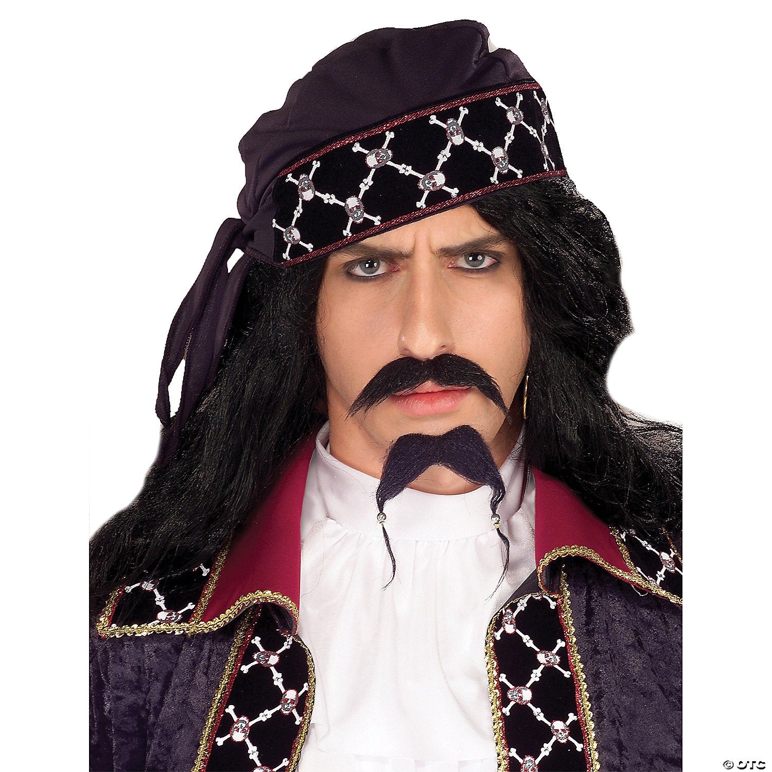 adults black pirate mustache and beard~fm58280