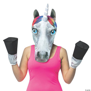 adult s unicorn head mask with hooves~gc5044