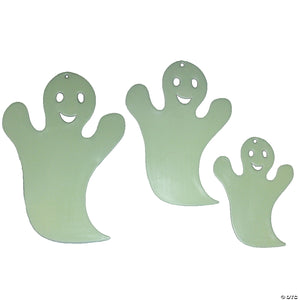 hanging glow ghosts halloween decoration 3 pack~33706