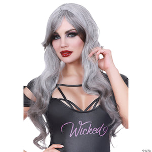 women s dark gray long wavy wig~rl11685-a01