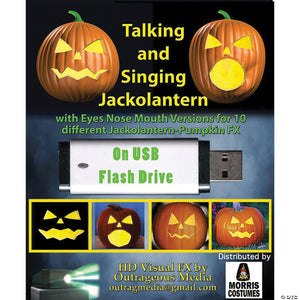 talking & singing jack o lantern digital halloween decoration~rv203
