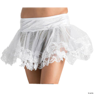 lace trimmed petticoat white~ua8999