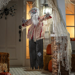 4 hanging animated tattered werewolf halloween decoration~atc00070-a03