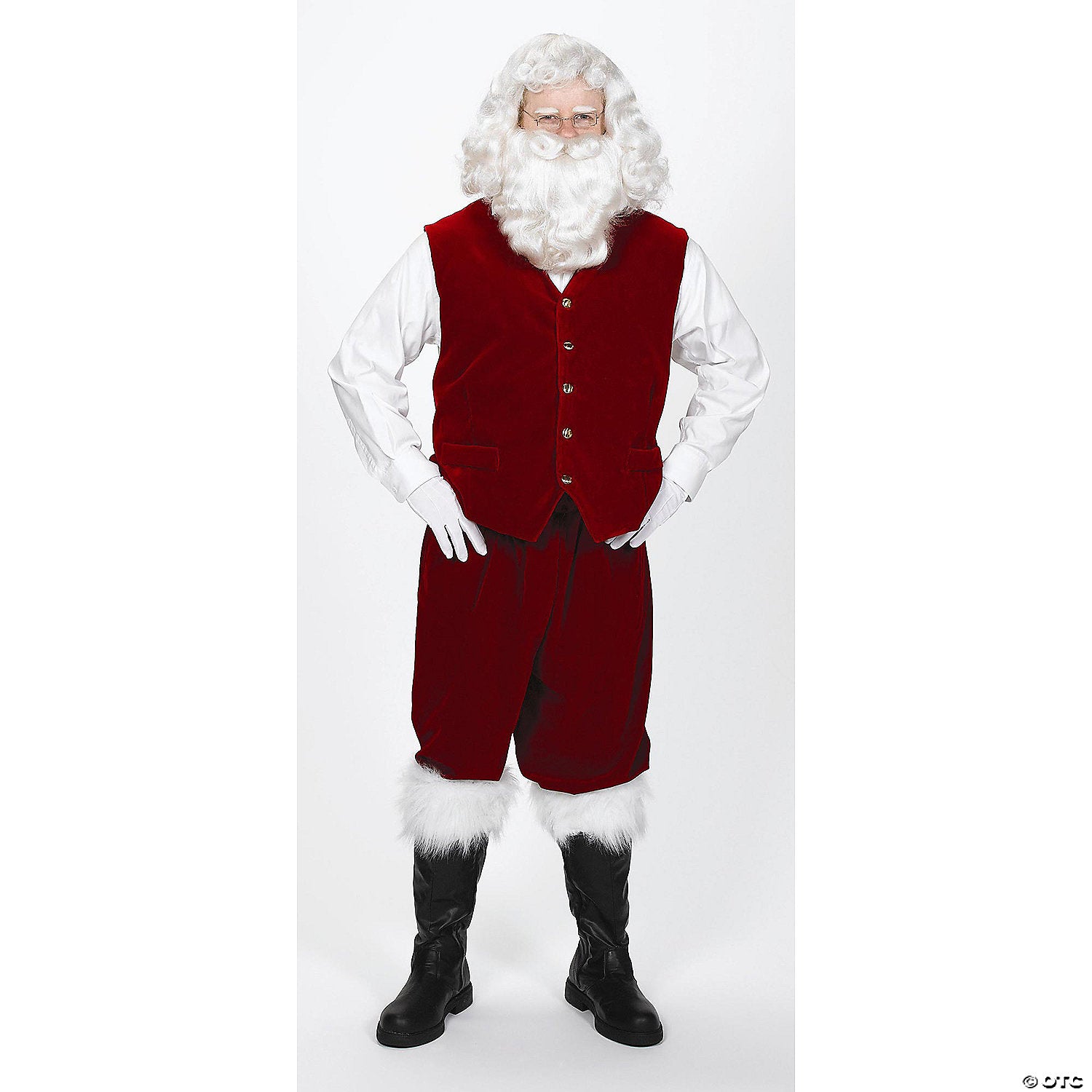 adult men& 8217 s santa velvet vest with buttons xxl~ae7077xxl