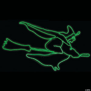 29 x 40 light up flying witch sign halloween decoration~ss73558g