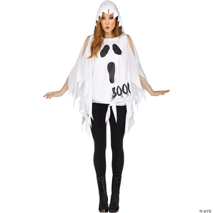 adult ghost print poncho~fw90550g
