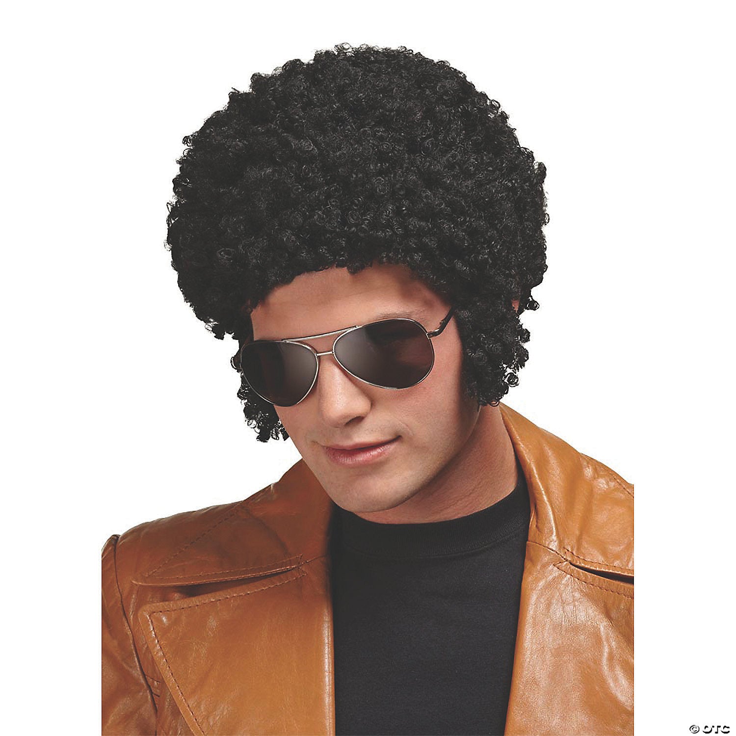 black tight curl afro wig~mr176008