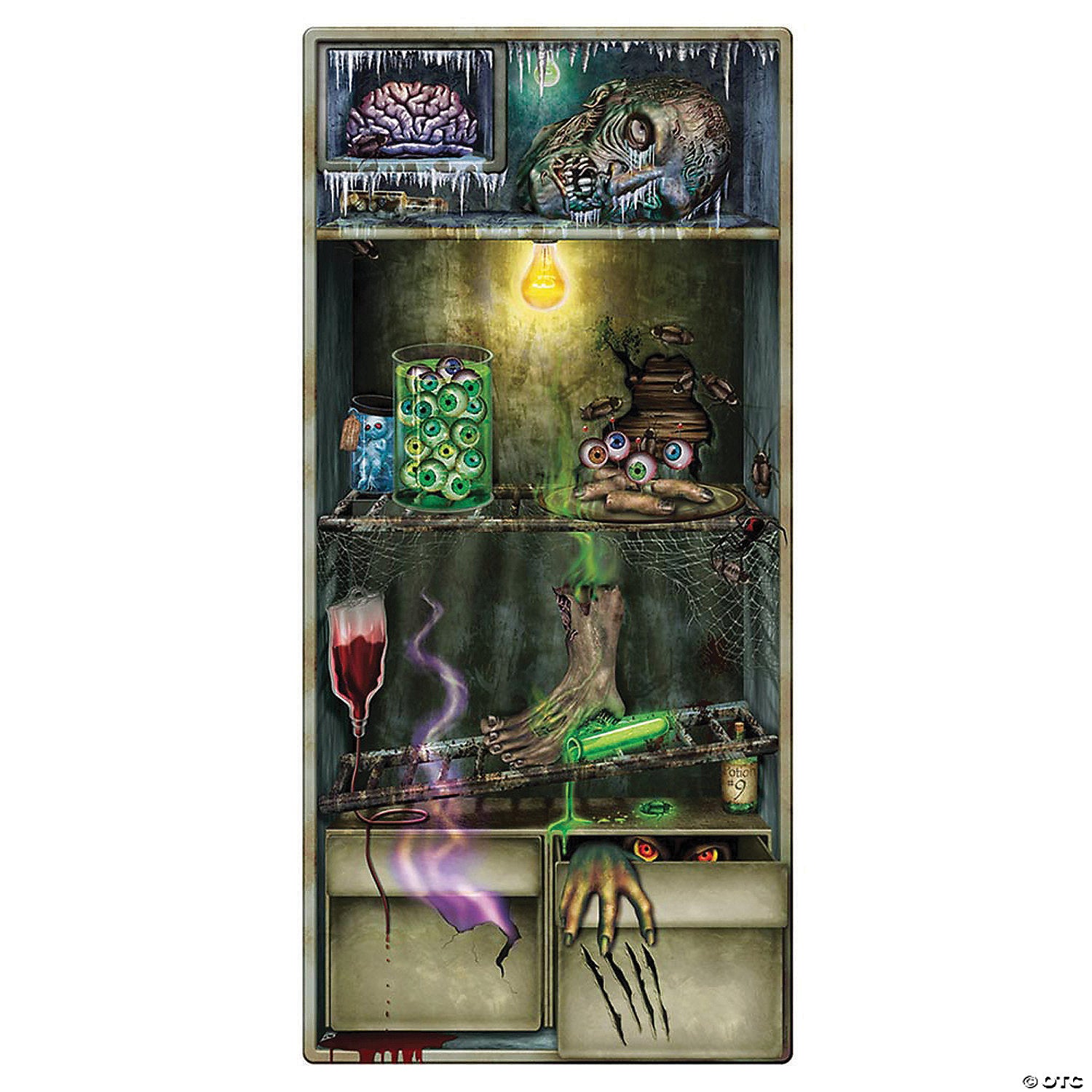 frozen zombie refrigerator door cover halloween decoration~bg00013
