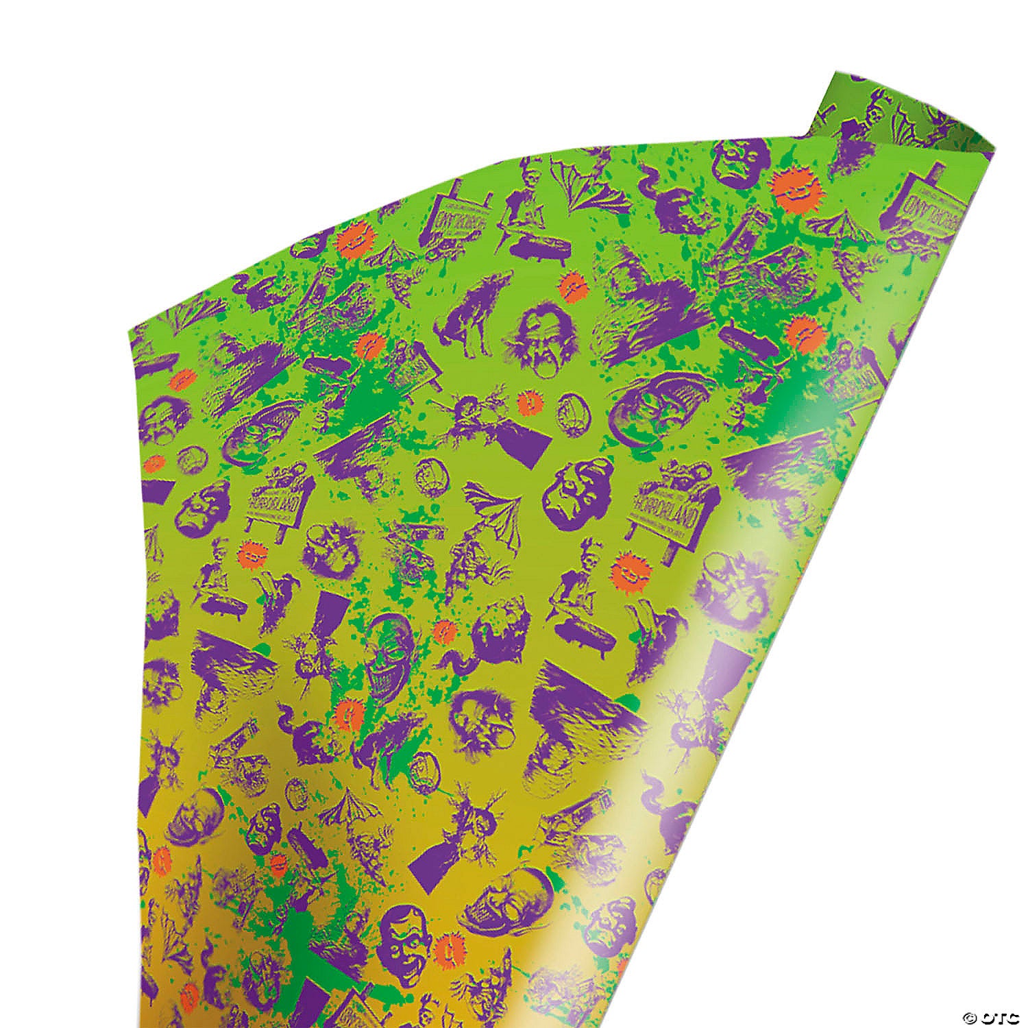 96 x 30 wrapped in terror goosebumps& 8482 splatter wrapping paper~masfsp100