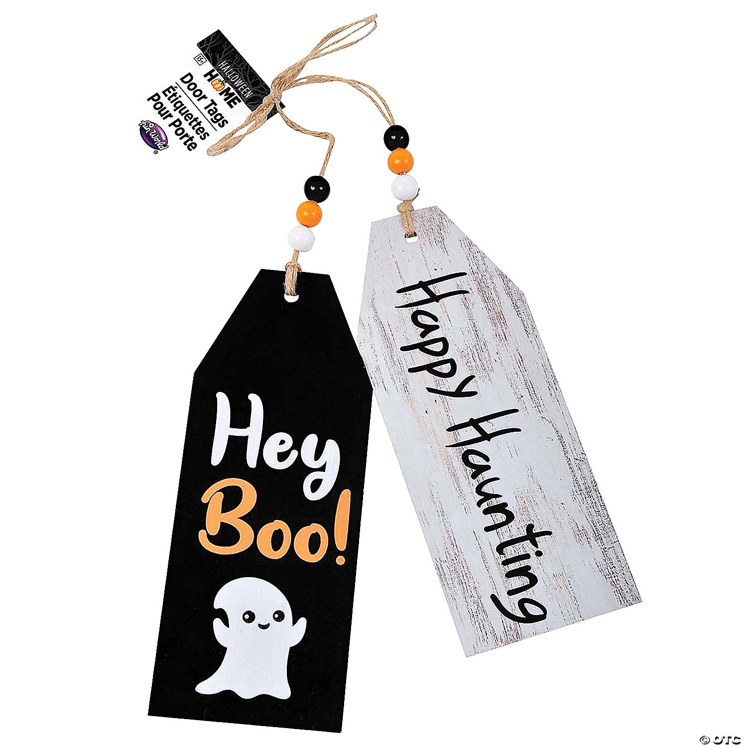 boo & happy haunting door tag halloween d& 233 cor~fw95271b