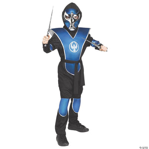 boy s blue chrome ninja halloween costume large~fw134752blg-a01