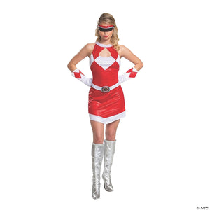 women s deluxe mighty morphin red ranger costume large~dg104879e