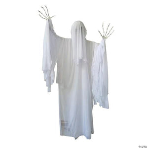 2 standing animated skeleton ghost halloween decoration~atc00053