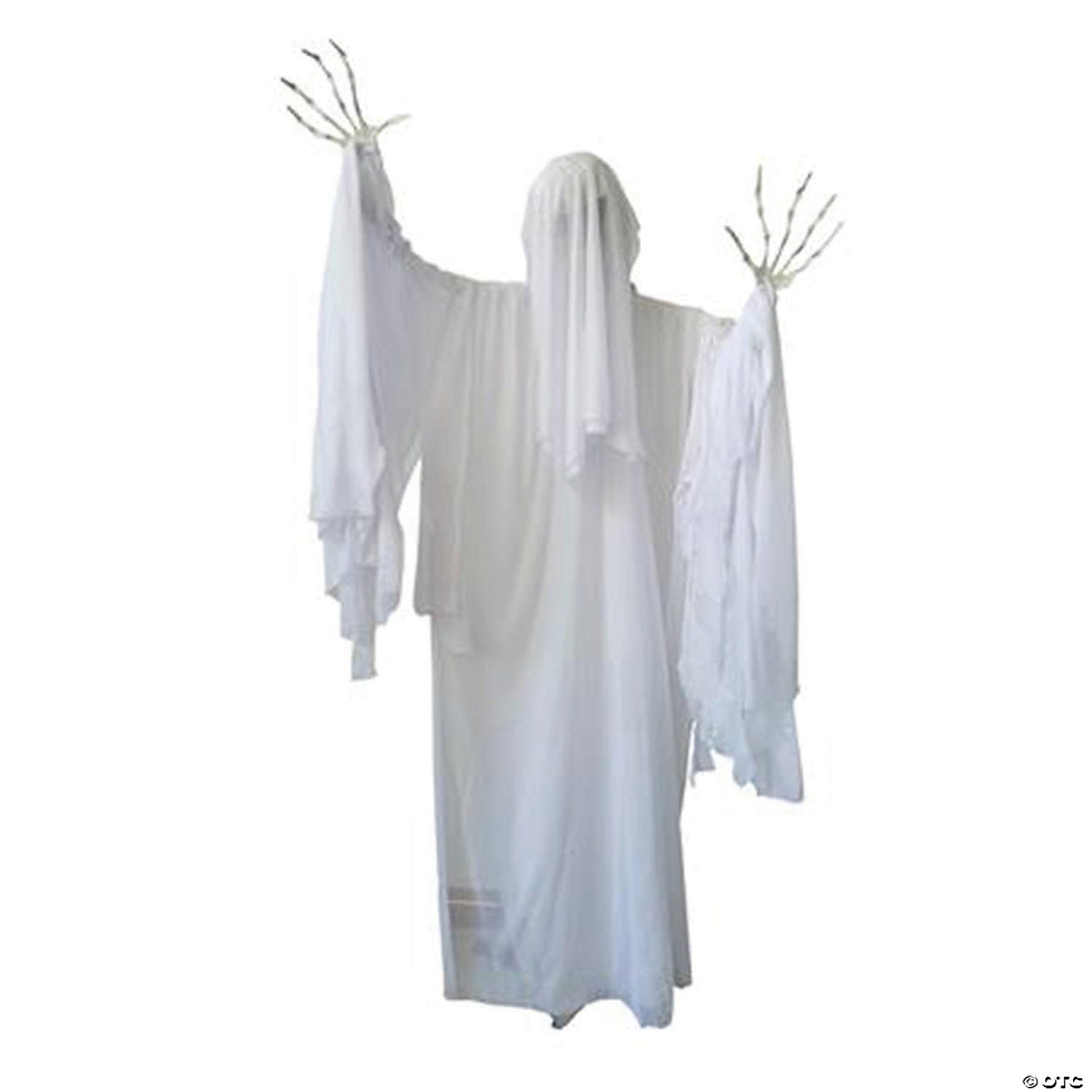 2 standing animated skeleton ghost halloween decoration~atc00053