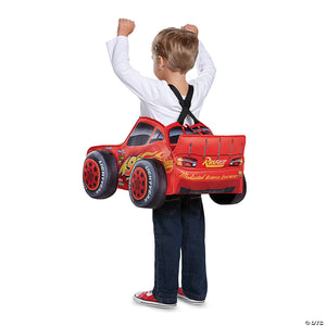 toddler disney pixar s lightning mcqueen 3d overlay car costume one size~dg23058-a01