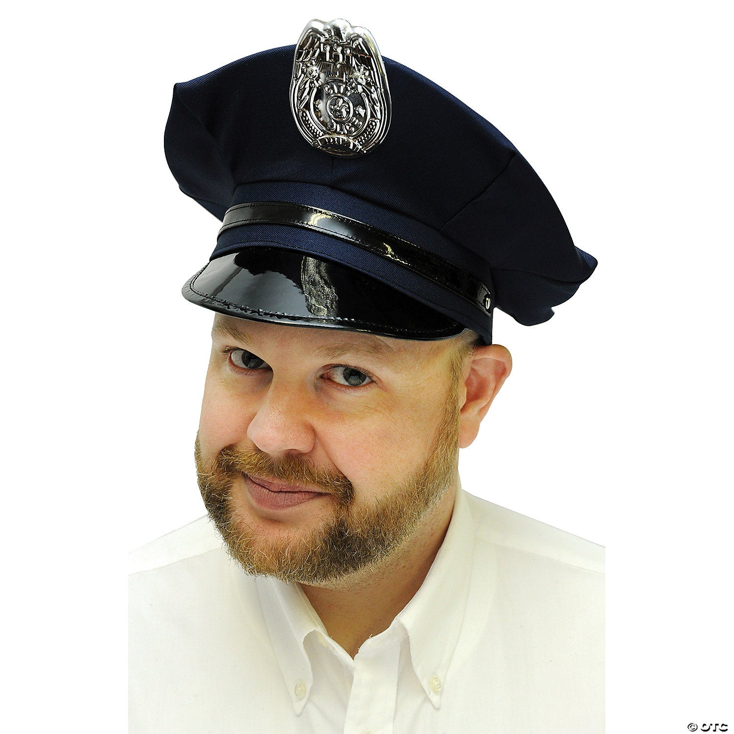 kids blue police hat with badge~fm52735