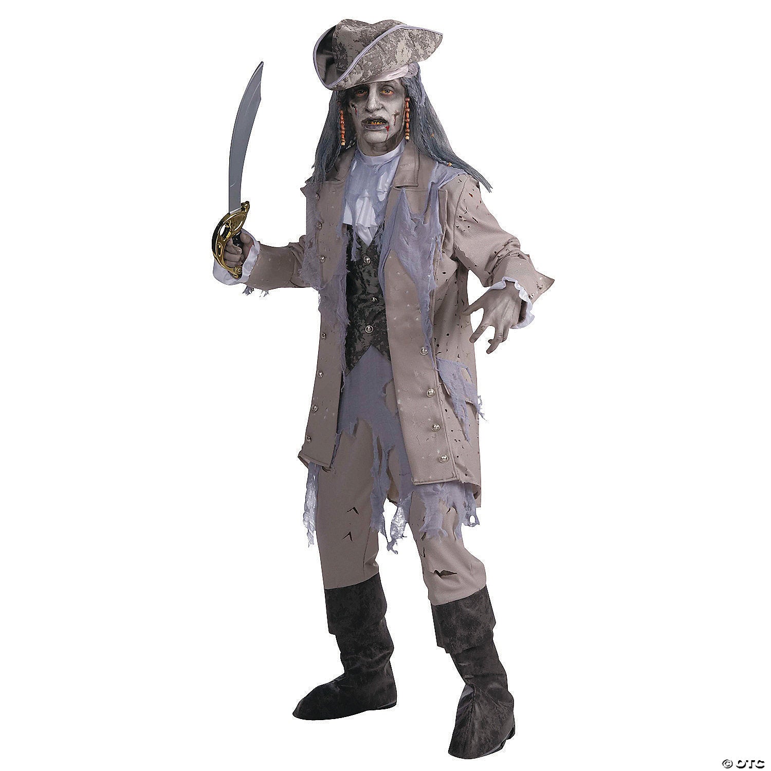 men s zombie pirate costume standard~fm66340