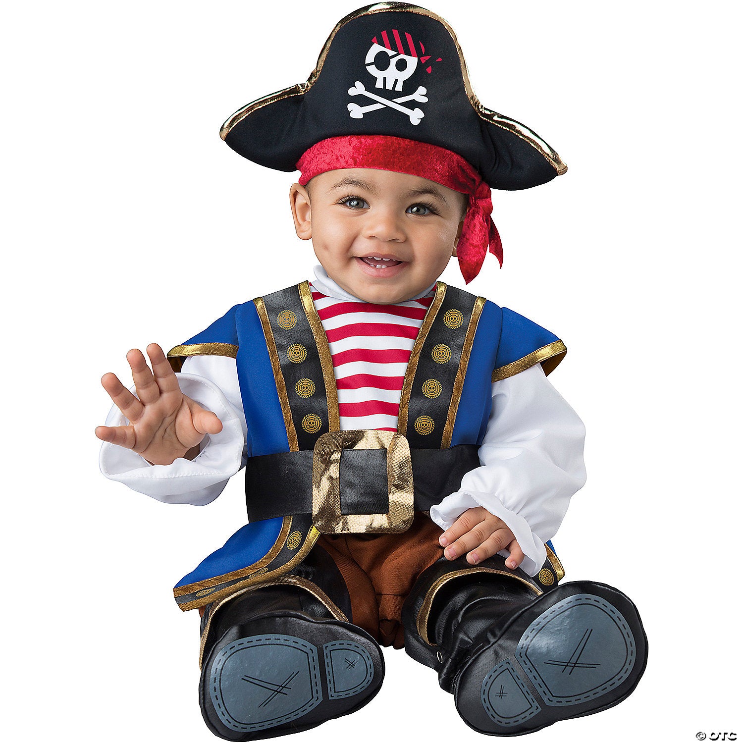 baby deluxe multicolored polyester pirate halloween costume large 18 24 months~fwck4549l