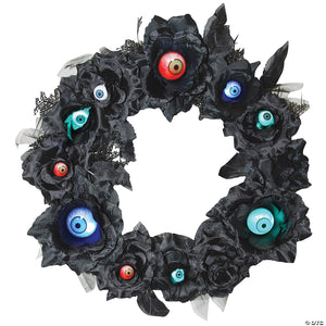 15 lightup eyeball gothic halloween wreath~ss75285
