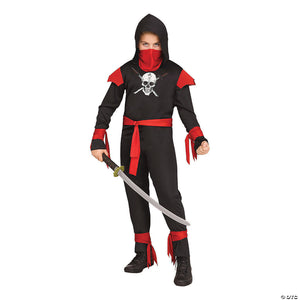 boy s black skull ninja costume small~fw112652bksm
