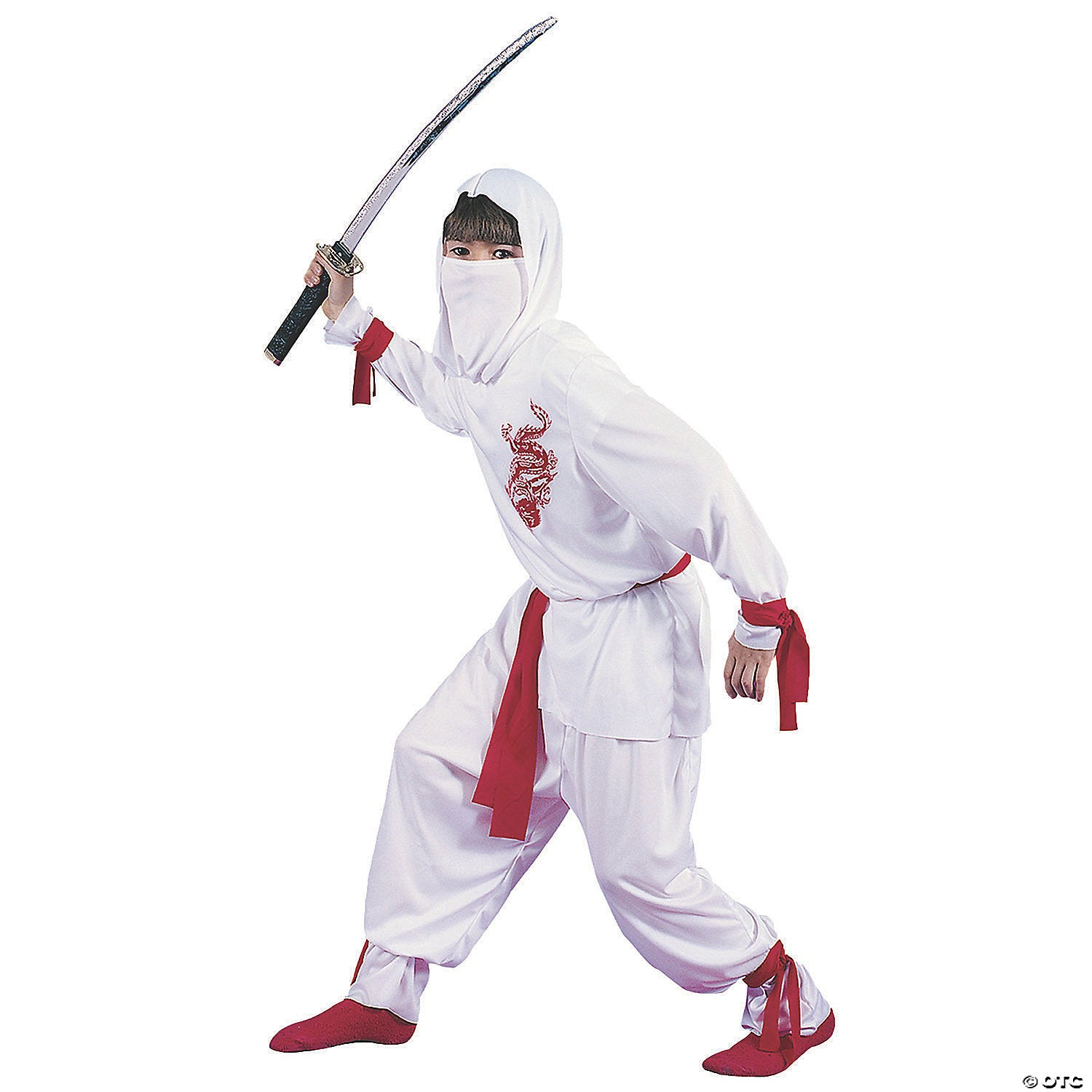 boy s deluxe white ninja costume large~fw8708lg